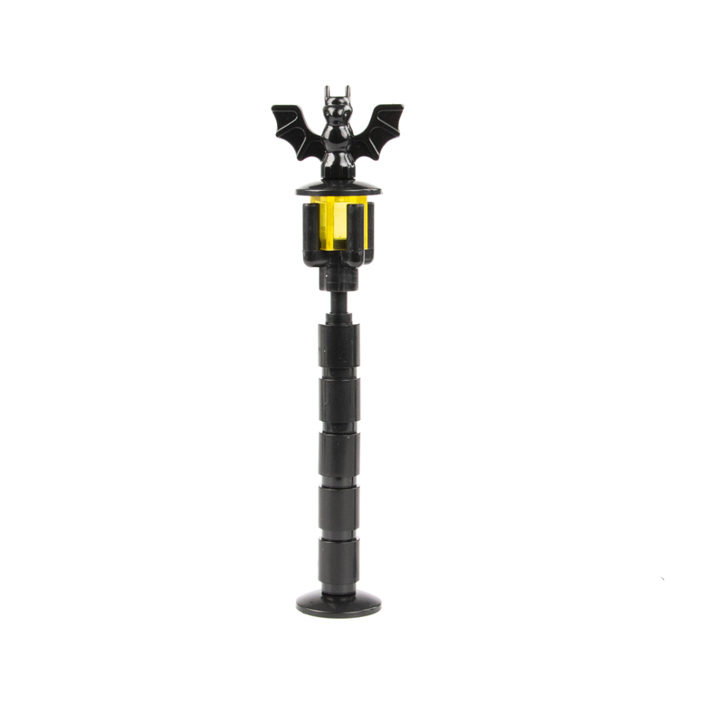 MOC City Road Minifigures Traffic Sign Building Blocks Bat Lamp Streetlight Figures Accessories Brick Model Toys For Children