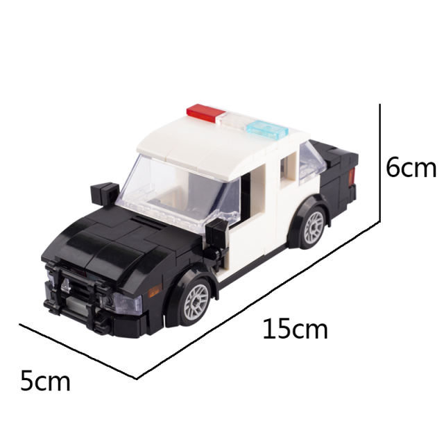 MOC City Series Minifigures Police Cars Building Blocks Patrol Vehicle Guard Figures Weapon Accessories Bricks Model Toys Gift