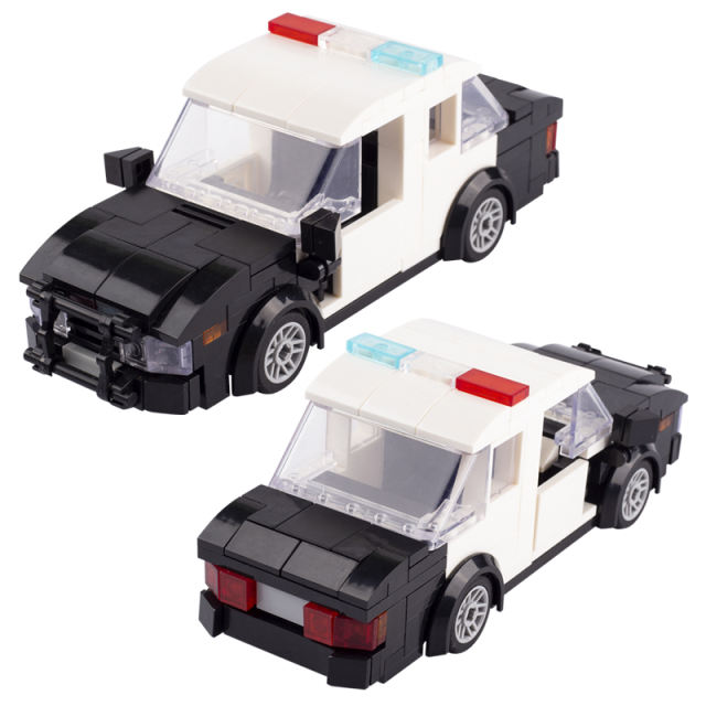 MOC City Series Minifigures Police Cars Building Blocks Patrol Vehicle Guard Figures Weapon Accessories Bricks Model Toys Gift