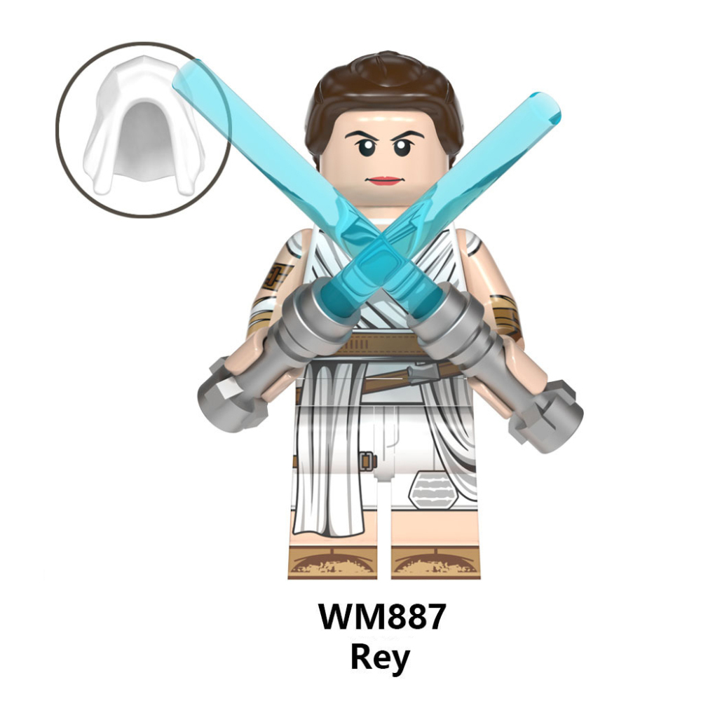 WM6081 Star Wars Series Minifigures Drak Rey Skywalker Building Blocks MOC Master Baby Yoda Figures Bricks Model Toys Gifts