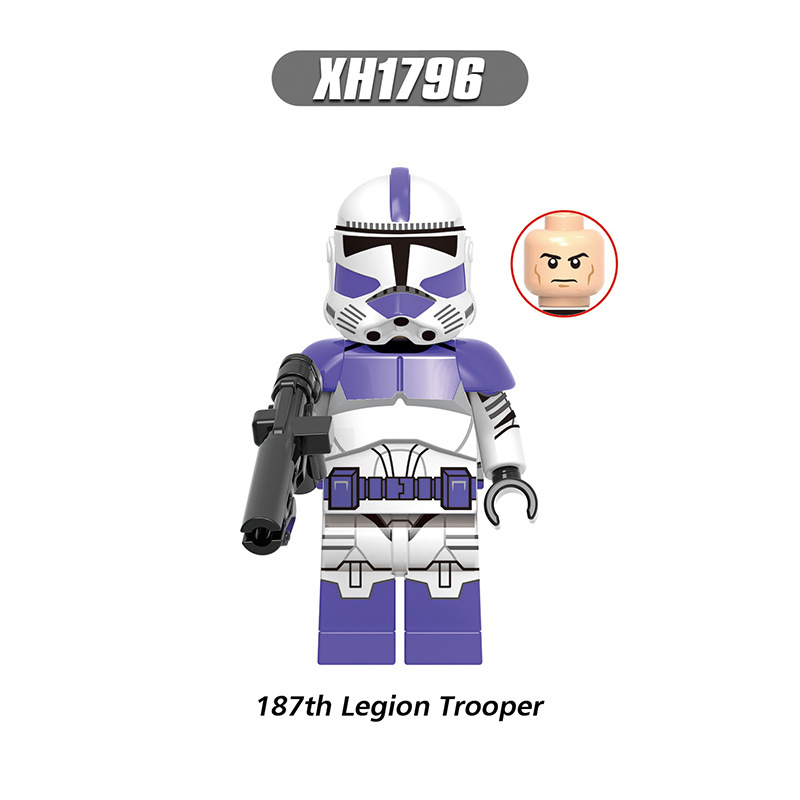 X0323 Star Wars Series Minifigs Jesse Grey Building Blocks MOC Legion Trooper Galictic Marines Figures Bricks Model Toys Gift