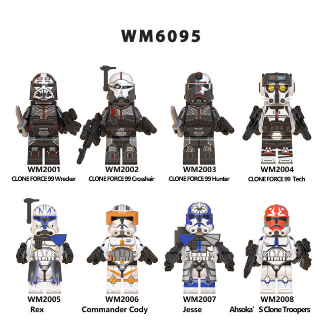 WM6095 Star Wars Series Minifigures Wrecker Jesse Building Blocks MOC Legion Trooper Commander Figures Bricks Model Toys Gift