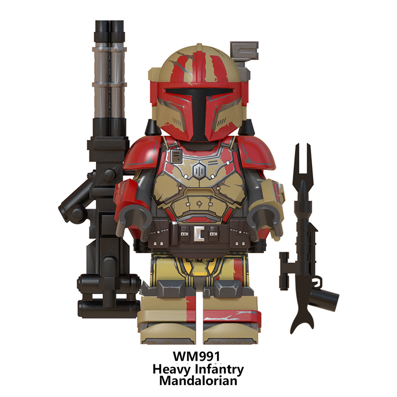 WM6094 Star Wars Series Minifigures Heavy Infantry Mandalorian Building Blocks MOC Trooper Figures Bricks Model Toys Gift For Kids