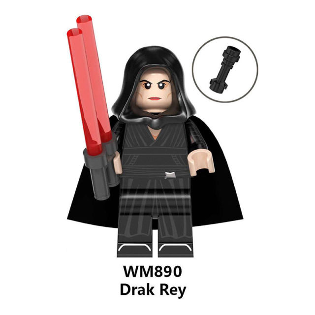 WM6081 Star Wars Series Minifigures Drak Rey Skywalker Building Blocks MOC Master Baby Yoda Figures Bricks Model Toys Gifts