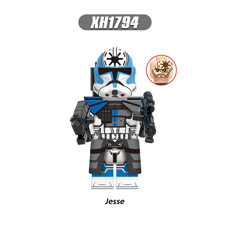 X0323 Star Wars Series Minifigs Jesse Grey Building Blocks MOC Legion Trooper Galictic Marines Figures Bricks Model Toys Gift