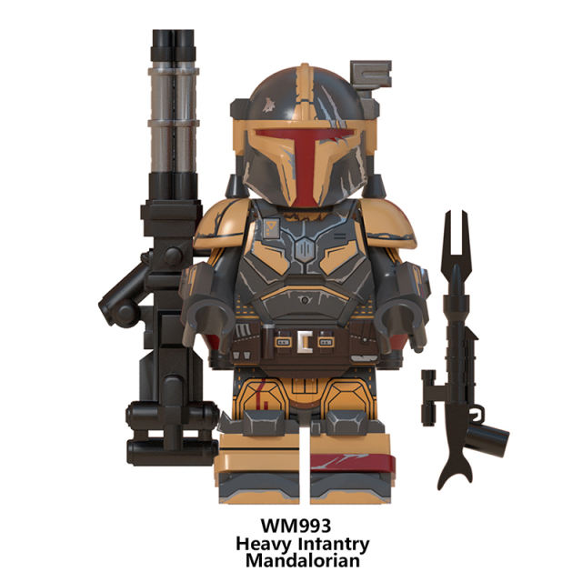 WM6094 Star Wars Series Minifigures Heavy Infantry Mandalorian Building Blocks MOC Trooper Figures Bricks Model Toys Gift For Kids