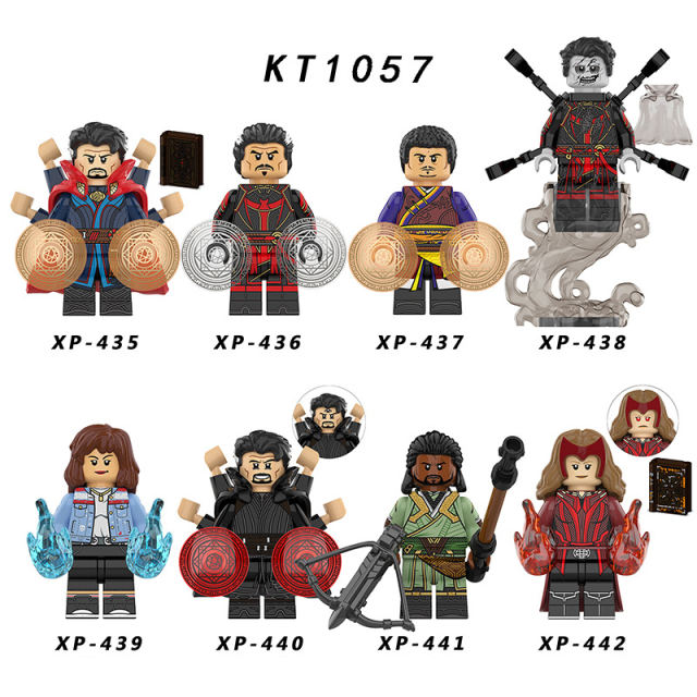 KT1057 Marvel Super Heroes Series Minifigures Doctor Strange Building Blocks MOC Scarlet Witch Figures Bricks Model Toys Gifts