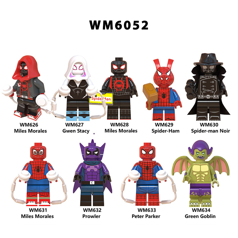 WM6052 Marvel Super Heroes Series Minifigures Spider-Man Building Blocks MOC Green Goblin Figures Bricks Model Toys Gifts For Kids