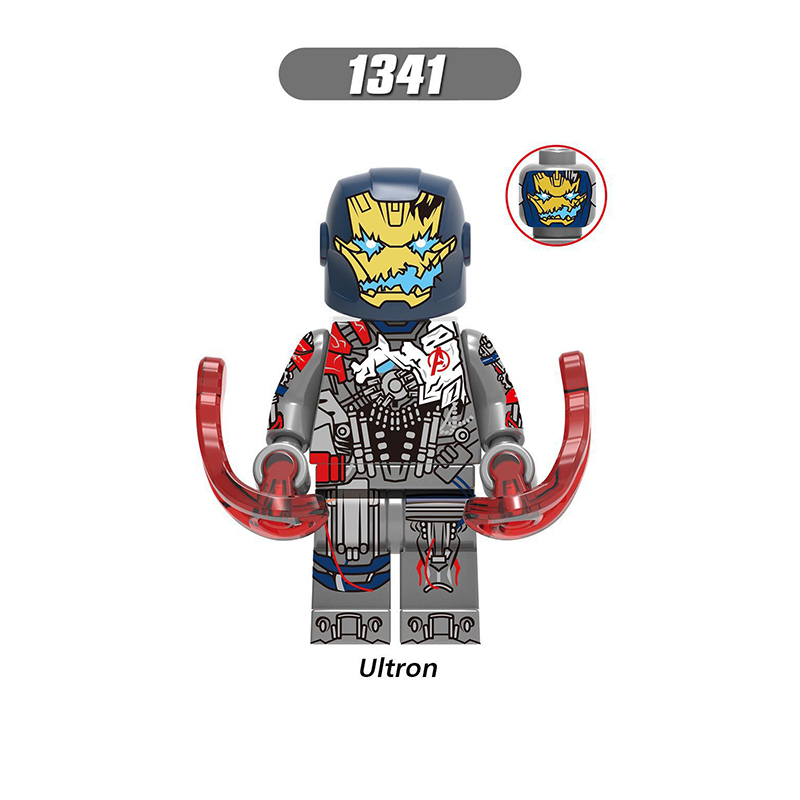 X0267 Marvel Super Heroes Series Minifigs Iron Man Building Blocks MOC Ultron Figures Bricks Model Toys Gifts For Children