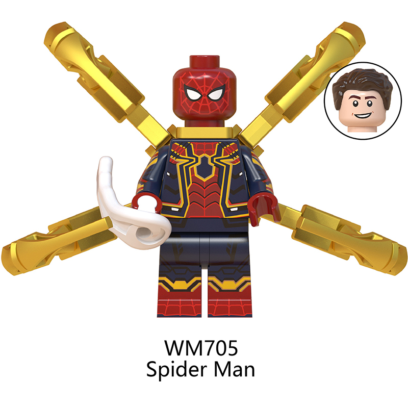WM6061 Marvel Super Heroes Series Minifigures Thor Building Blocks MOC Captain Marvel Thanos Figures Bricks Model Toys Gifts