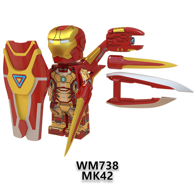 WM6065 Marvel Super Heroes Series Minifigures Iron Man Building Blocks MOC Pepper Figures Bricks Model Toys Gifts For Children