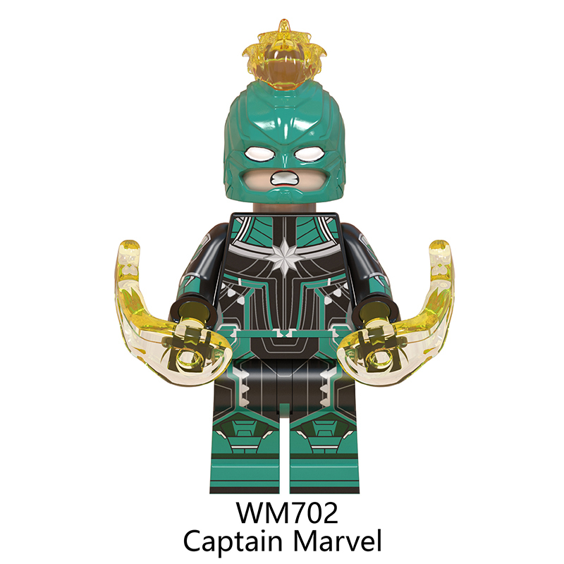 WM6061 Marvel Super Heroes Series Minifigures Thor Building Blocks MOC Captain Marvel Thanos Figures Bricks Model Toys Gifts