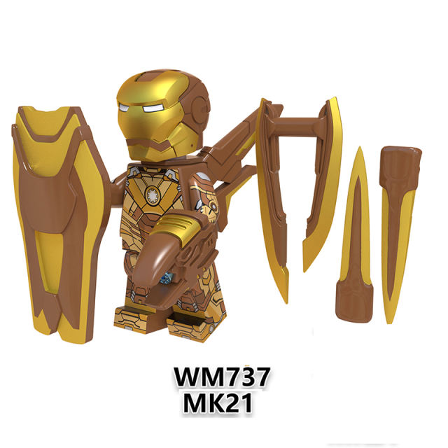 WM6065 Marvel Super Heroes Series Minifigures Iron Man Building Blocks MOC Pepper Figures Bricks Model Toys Gifts For Children