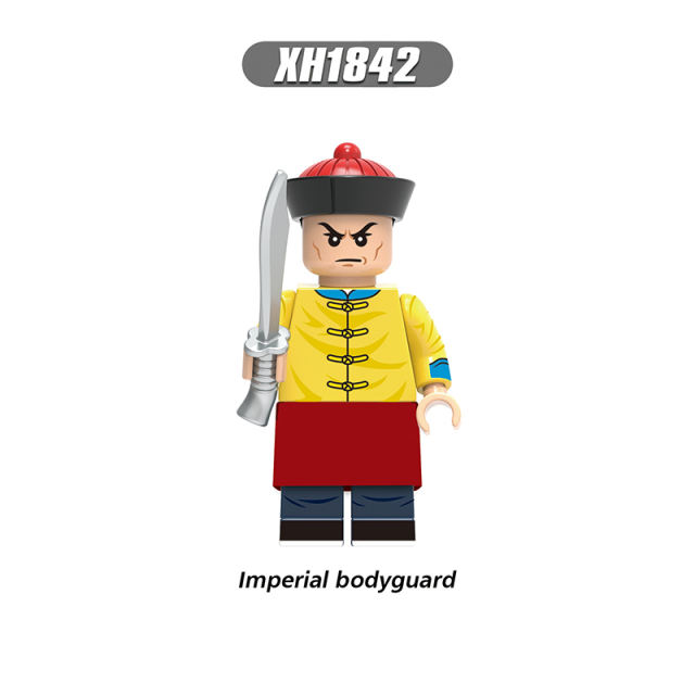 X0329 Qing Dynasty Series Minifigs Imperial Guard Building Blocks MOC Civil Military Officials Figures Bricks Model Toys Gifts