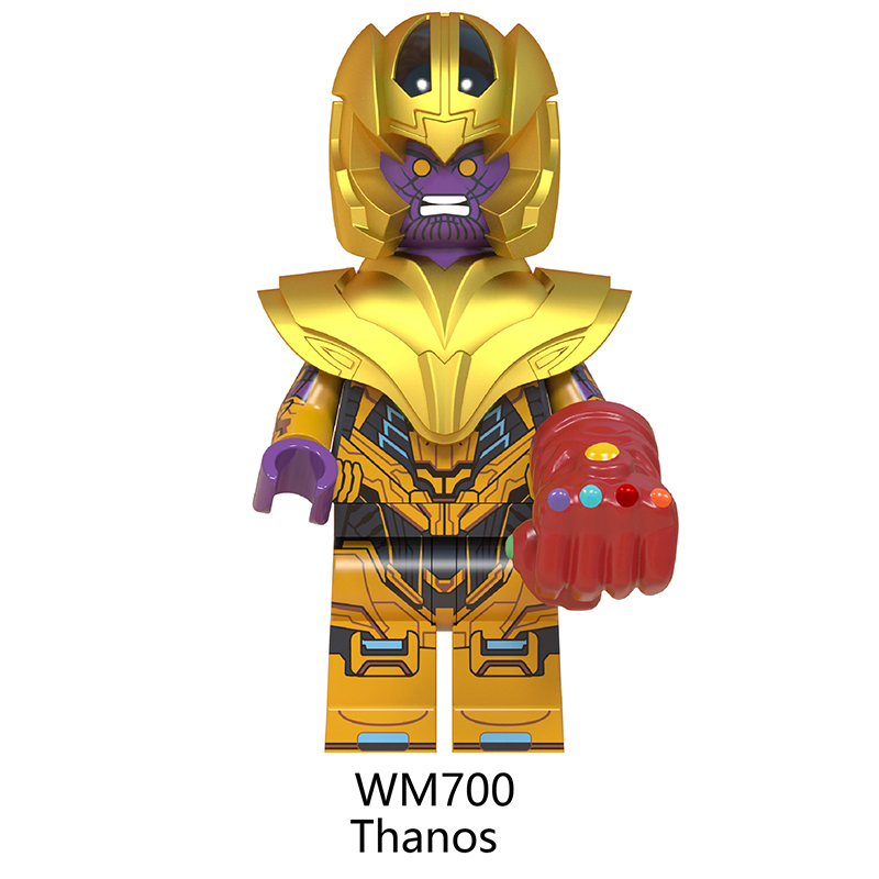 WM6061 Marvel Super Heroes Series Minifigures Thor Building Blocks MOC Captain Marvel Thanos Figures Bricks Model Toys Gifts