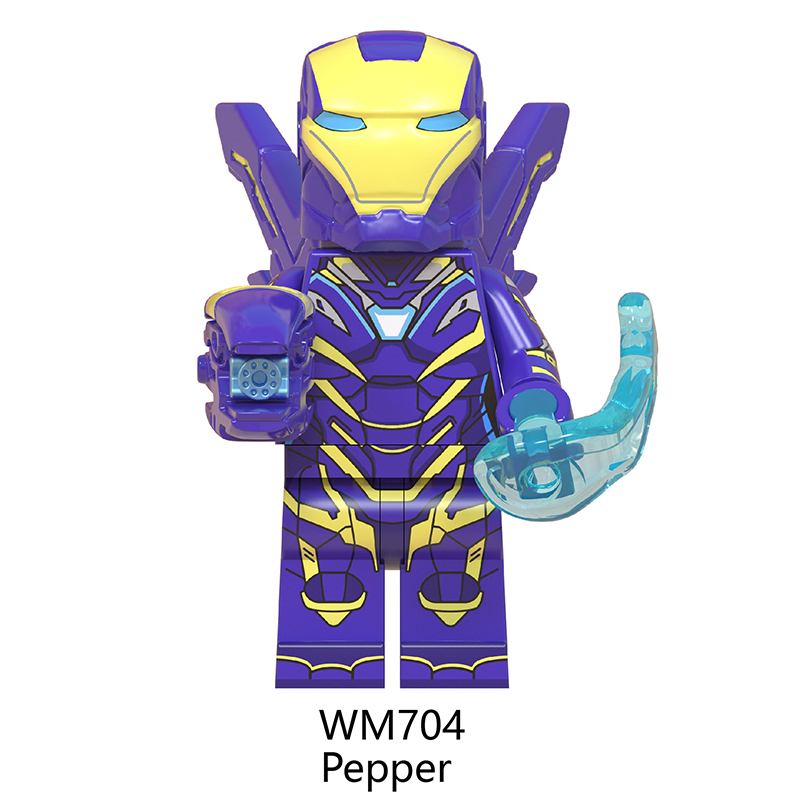 WM6061 Marvel Super Heroes Series Minifigures Thor Building Blocks MOC Captain Marvel Thanos Figures Bricks Model Toys Gifts