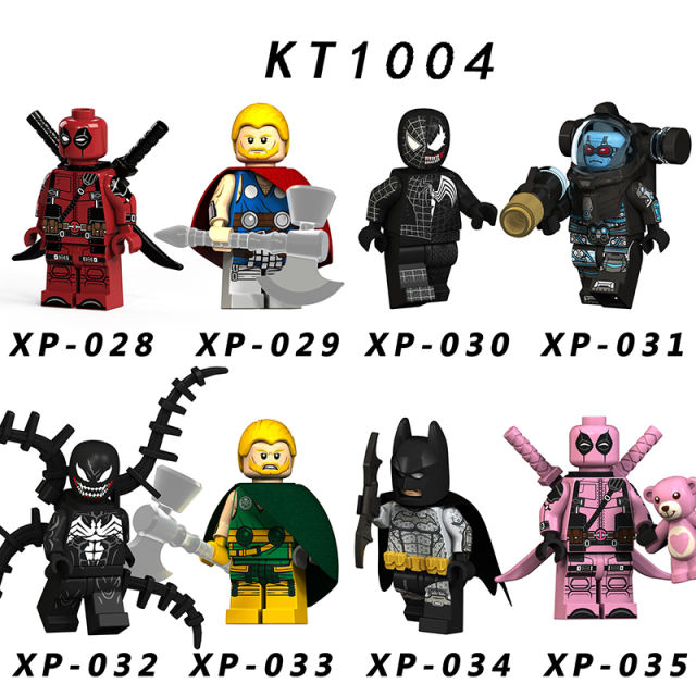 KT1004 Marvel Super Heroes Series Minifigures Spider-Man Building Blocks MOC Batman venom Figures Bricks Model Toys Gifts For Kids