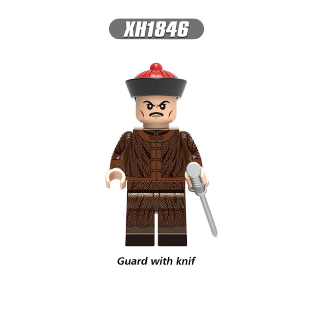 X0329 Qing Dynasty Series Minifigs Imperial Guard Building Blocks MOC Civil Military Officials Figures Bricks Model Toys Gifts