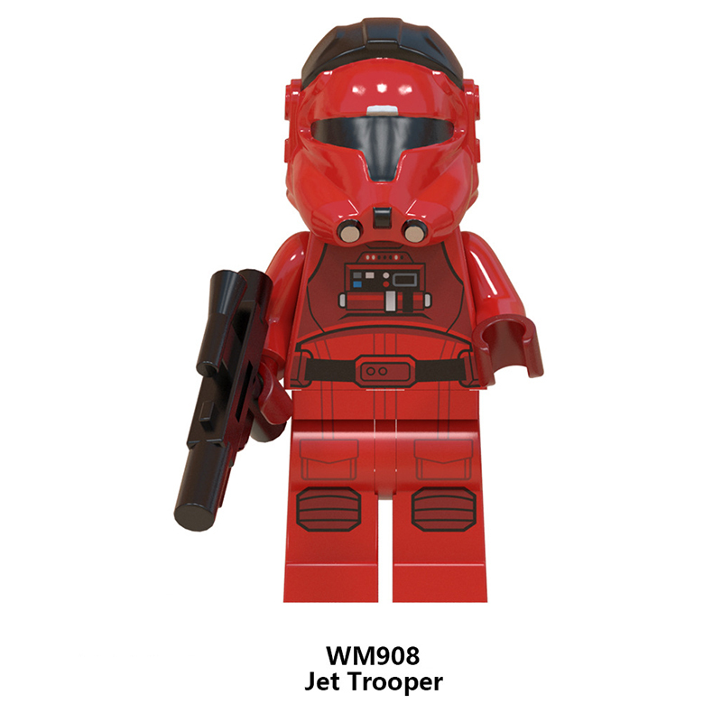 WM6083 Star Wars Minifigures Building Blocks Sith Jet Trooper Knights Of Ren Figures MOC Bricks Model Toys Gifts For Children