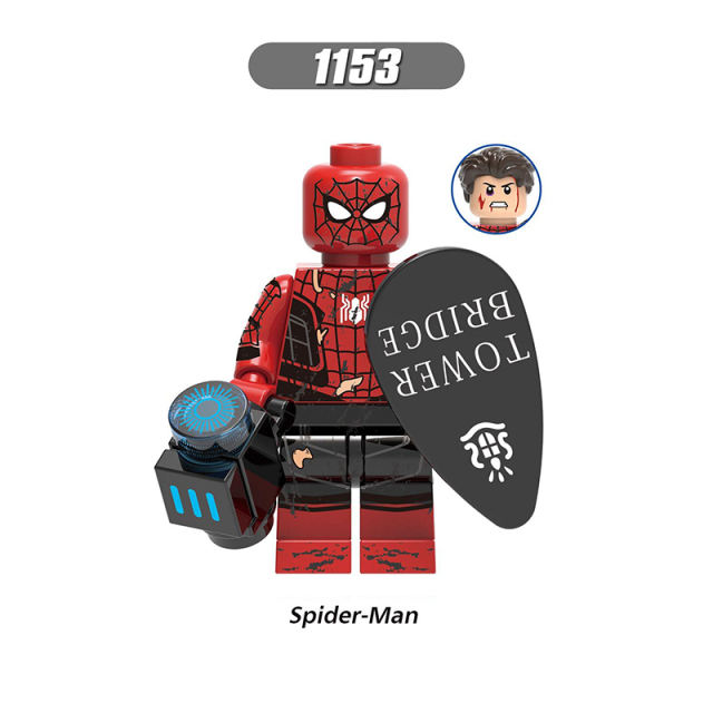 X0244 Marvel Super Heroes Series Minifigs Spider-Man Building Blocks MOC Hawkeye Captain Marvel Figures Bricks Model Toys Gifts