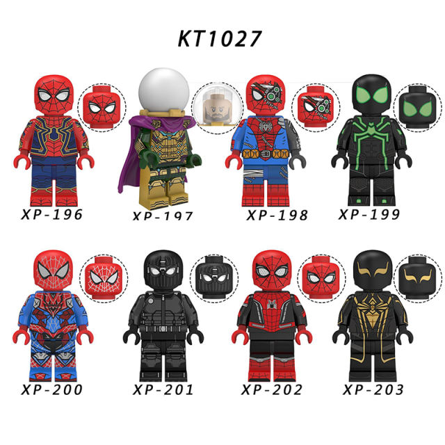 KT1027 Marvel Super Heroes Series Minifigures Spider-Man Building Blocks MOC Mysterio Figures Bricks Model Toys Gifts For Kids