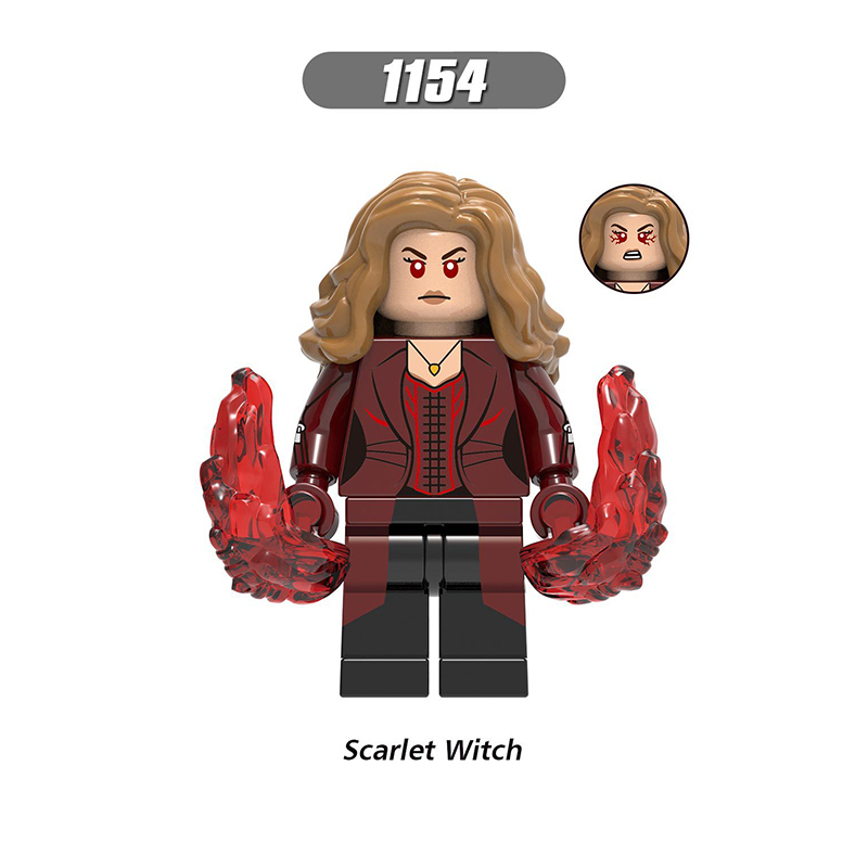 X0244 Marvel Super Heroes Series Minifigs Spider-Man Building Blocks MOC Hawkeye Captain Marvel Figures Bricks Model Toys Gifts