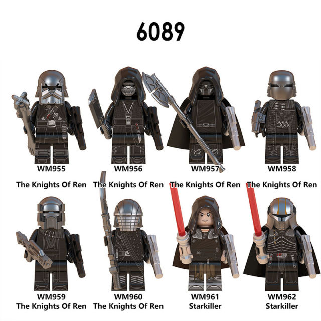 WM6089 Star Wars Minifigures Building Blocks Starkiller Knights Of Ren Figures MOC Bricks Model Toys Gifts For Children