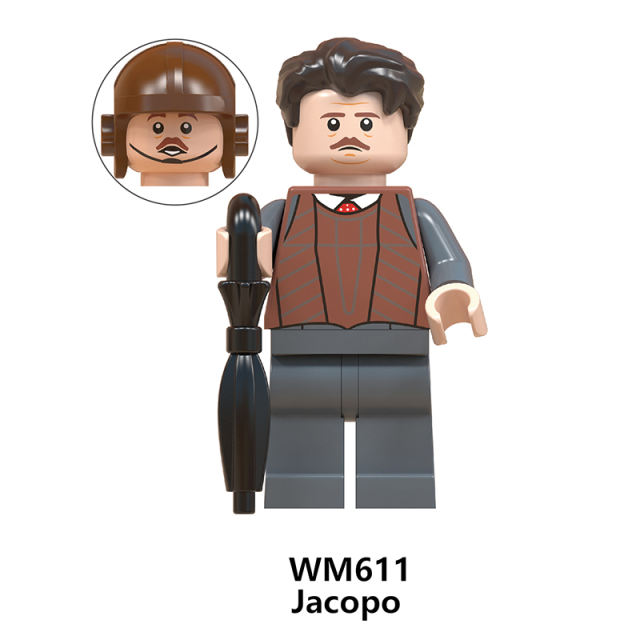 WM6048 Harry Potter Minifigures Building Blocks Tina Jacopo Gellert Grindelwald Figures MOC Bricks Model Toys Gifts For Children