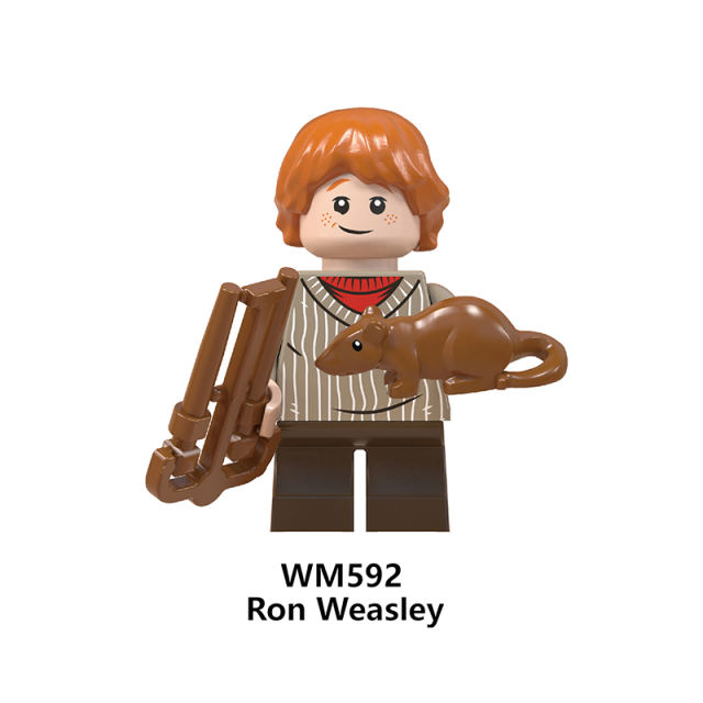 WM6045 Harry Potter Minifigures Building Blocks Hermione Granger Ron Weasley Bole Figures MOC Bricks Model Toys Gifts For Kids