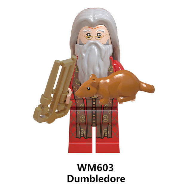 WM6047 Harry Potter Minifigures Building Blocks Hermione Granger Ron Dumbledore Filch Figures MOC Bricks Model Toys Gifts For Kids