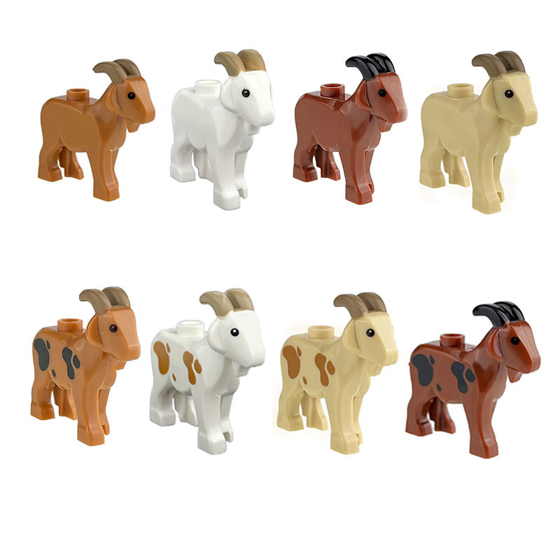 MOC City Animal Minifigures Sheep Building Blocks Farm Zoo Goat Figures Bricks Model Toys Gift For Children Compatible 95341pb01