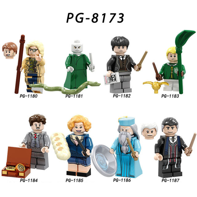 PG-8173 Harry Potter Minifigures Building Blocks Lord Voldemort Malfoy Dumbledore Figures MOC Bricks Model Toys Gifts For Kids