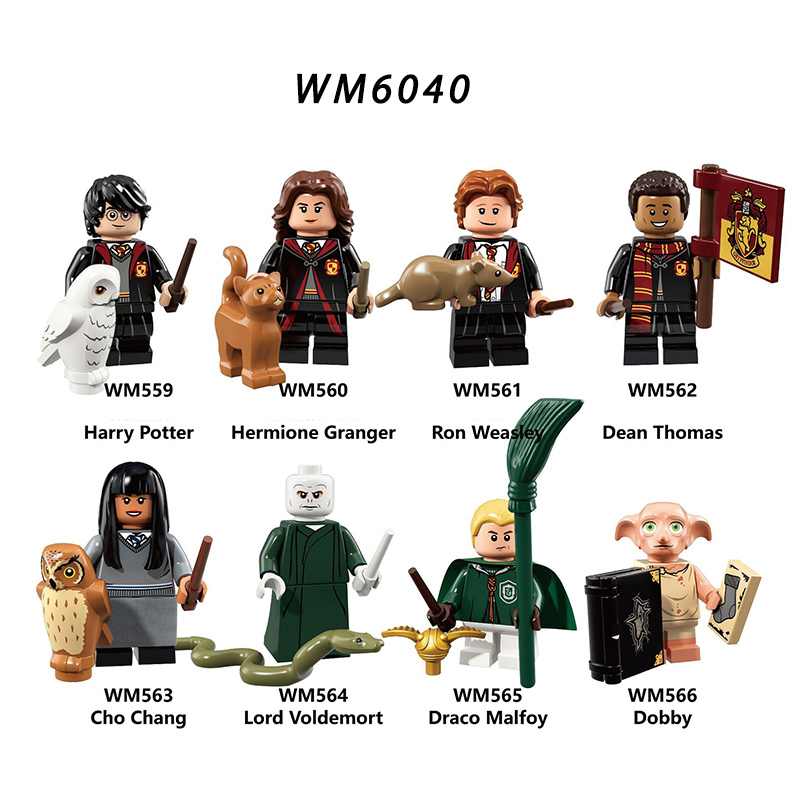 WM6040 Harry Potter Minifigures Building Blocks Hermione Granger Lord Voldemort Figures MOC Bricks Model Toys Gifts For Children