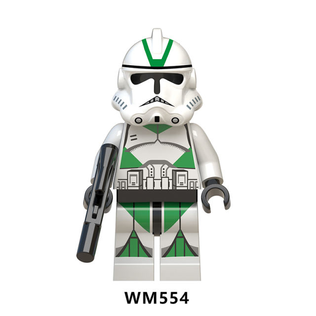 WM6036 Star Wars Minifigures Building Blocks Clone Stormtrooper Commander Figures MOC Bricks Model Toys Gifts For Children