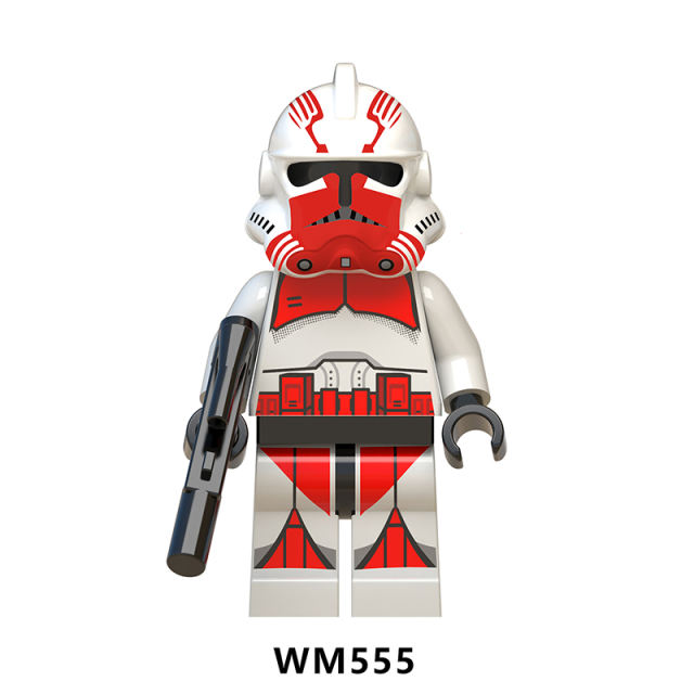 WM6036 Star Wars Minifigures Building Blocks Clone Stormtrooper Commander Figures MOC Bricks Model Toys Gifts For Children