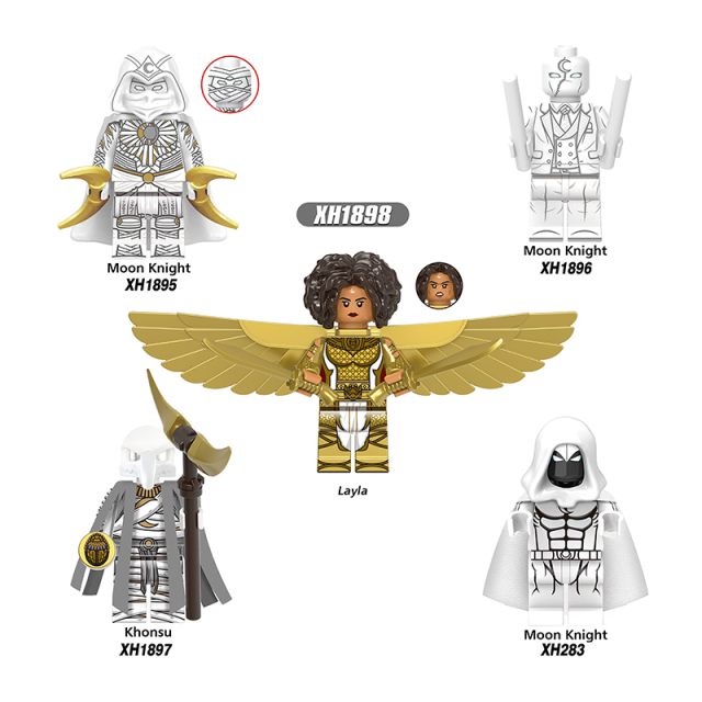 XH1895 XH1898 Marvel Super Heros Series Minifigures Moon Knight Building Blocks Avengers XH1896 XH1897 Figures MOC Bricks Model Toys