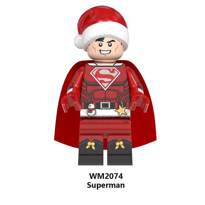 WM6104 Marvel Super Heroes Christmas Minifigures Building Blocks Batman Lron Man Captain Figures Bricks Model Toys Gifts For Kids
