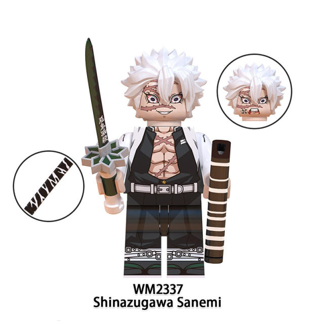 WM6137 Demon Slayer Minifigures Shinazugawa Sanemi Kanroji Mitsuri Building Blocks MOC Figures Bricks Model Toys Gifts for Kids