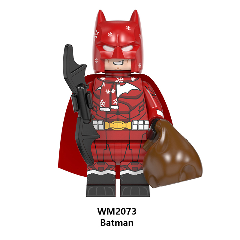 WM6104 Marvel Super Heroes Christmas Minifigures Building Blocks Batman Lron Man Captain Figures Bricks Model Toys Gifts For Kids