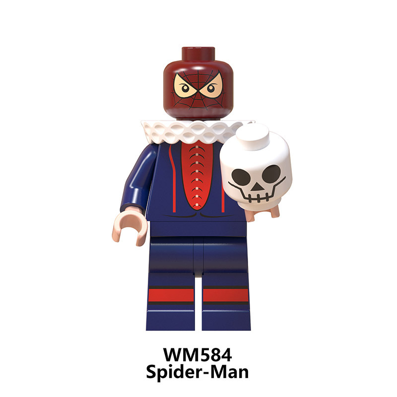 WM6044 Marvel Super Heroes Series Minifigures Spider-Man Iron Man Building Blocks MOC Figures Bricks Model Toys Gifts for Kids