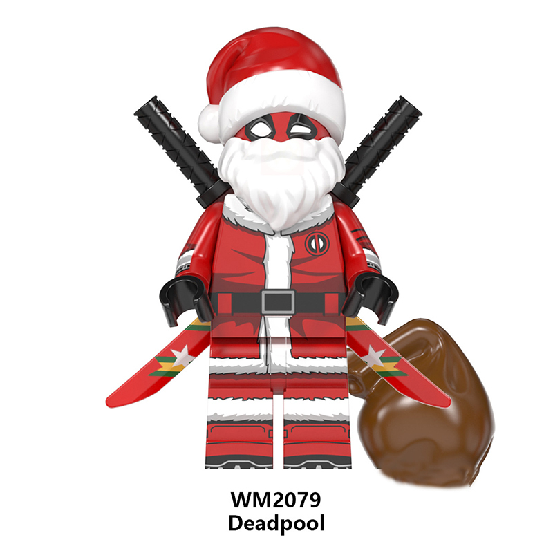 WM6104 Marvel Super Heroes Christmas Minifigures Building Blocks Batman Lron Man Captain Figures Bricks Model Toys Gifts For Kids