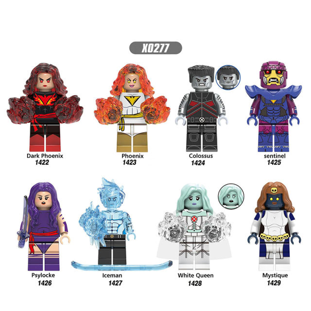 X0277 Marvel Super Heroes Series Minifigs Dark Phoenix White Queen Building Blocks MOC Figures Bricks Model Toys Gifts for Kids