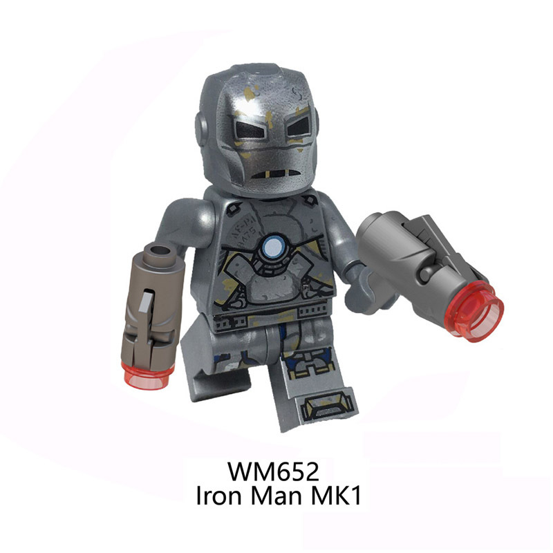 WM6055 Marvel Super Heroes Series Minifigures Iron Man Captain Marvel Building Blocks MOC Figures Bricks Model Toys Gifts for Kids
