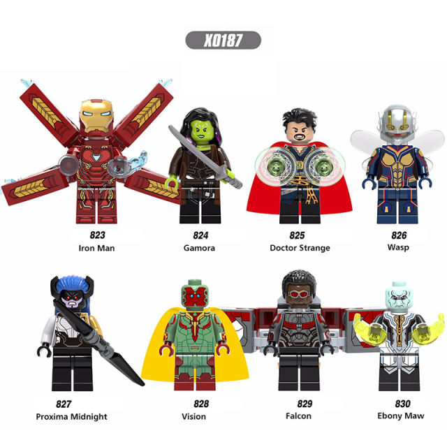 X0187 Marvel Super Heroes Series Minifigs Iron Man Doctor Strange Building Blocks MOC Figures Bricks Model Toys Gifts for Kids