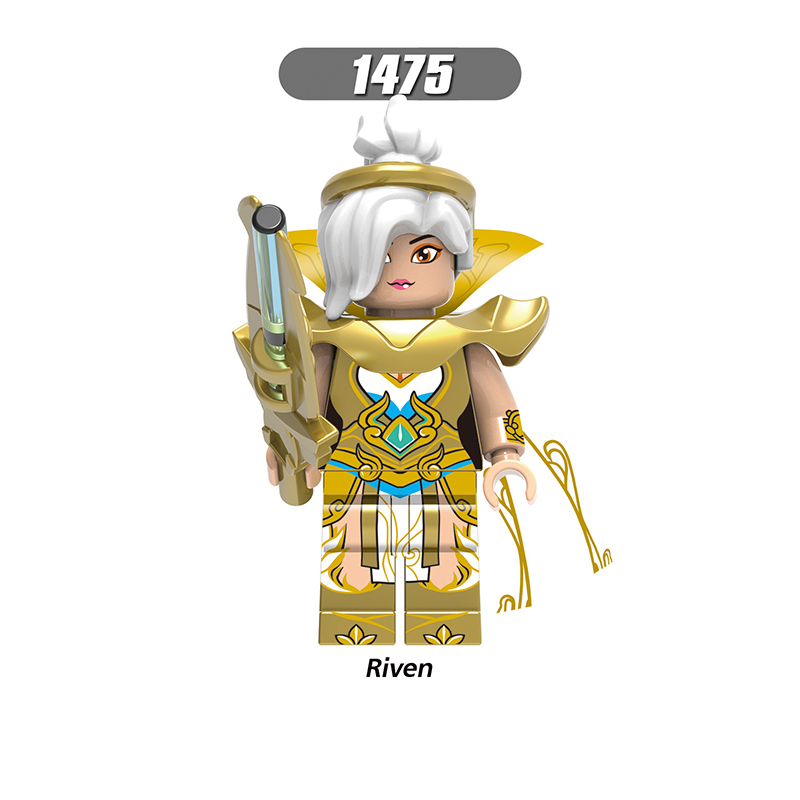 X0283 League of Legends Minifigs Jinx Jax Ahri Leona Building Blocks MOC Figures Bricks Model Toys Gifts for Children