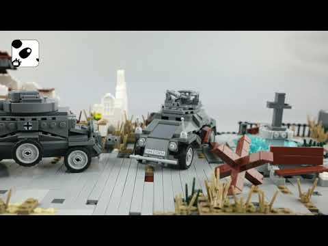 MOC WW2 Germany Soldier Minifigures SDKFZ222 Armored Cars Building Blocks Military Army Vehicle Weapon Parts Bricks Model Toys