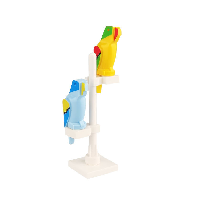 MOC City Animal Series Minifigures Parrot Building Blocks Bird Figures Parts DIY Bricks Modle Toys For Children Compatible 2546