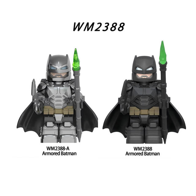 WM2388 Marvel Super Heroes Series Minifigures Armored Batman Building Blocks MOC Figures Bricks Model Toys Gifts For Children