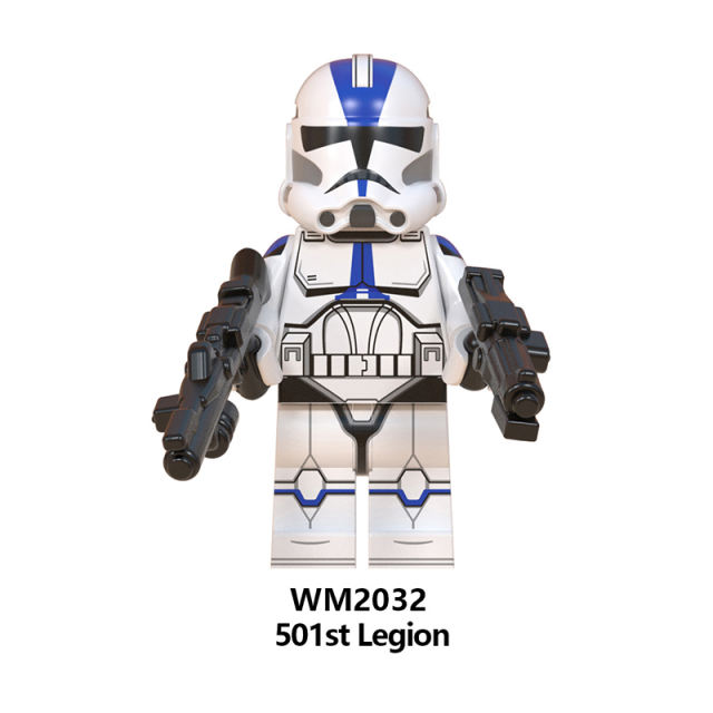 WM6098 Star Wars Series Minifigures Echo Death Watch Building Blocks MOC Clone Shock Trooper Figures Bricks Model Toys Gifts