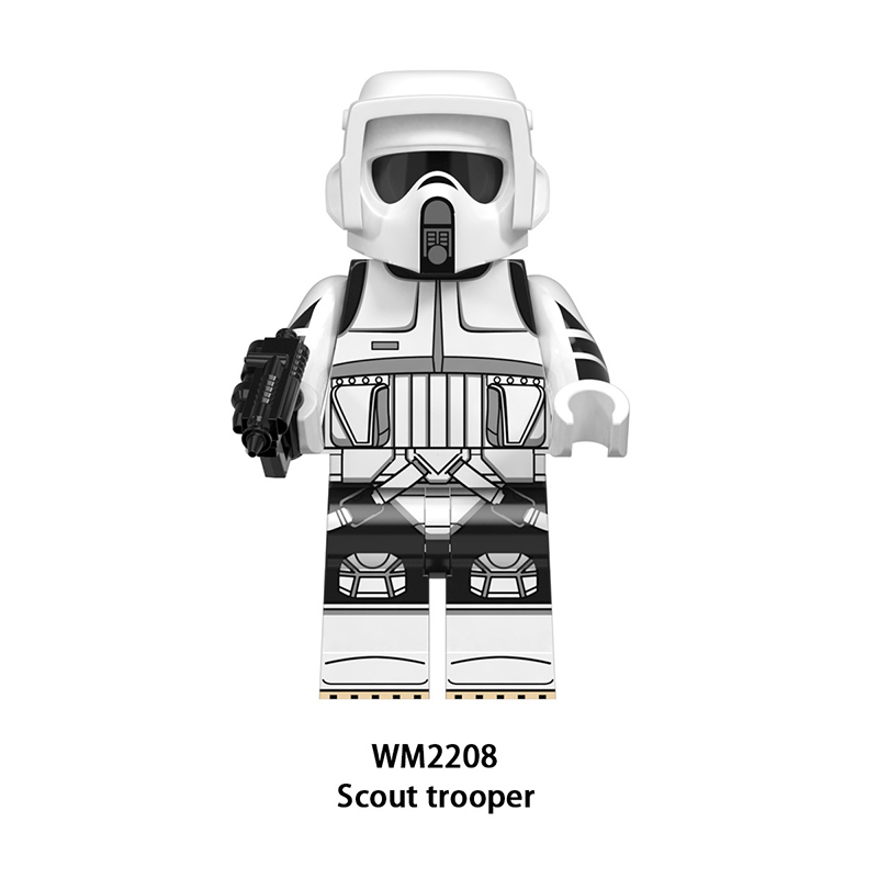 WM6121 Star Wars Series Minifigures Dark Stormtrooper Building Blocks MOC Ahsoka Scout Soldier Figures Bricks Model Toys Gift
